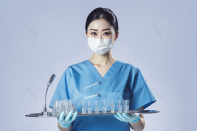 戴着口罩拿着烧瓶的医生,高清,摄影图,摄影图片,图片大全,摄影图免费下载